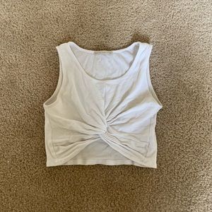 White Cropped Tank